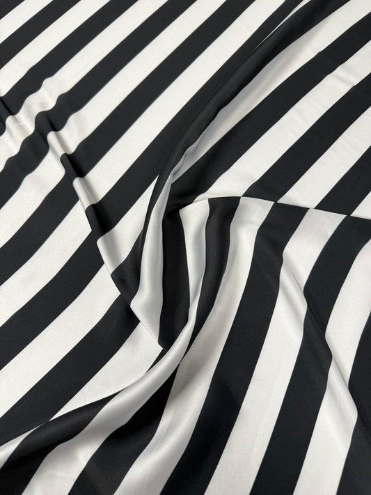 Black and White Striped Fabric by the Metre | Dressmaking