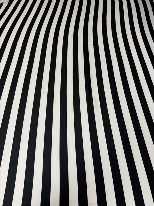Black and White Striped Fabric by the Metre | Dressmaking
