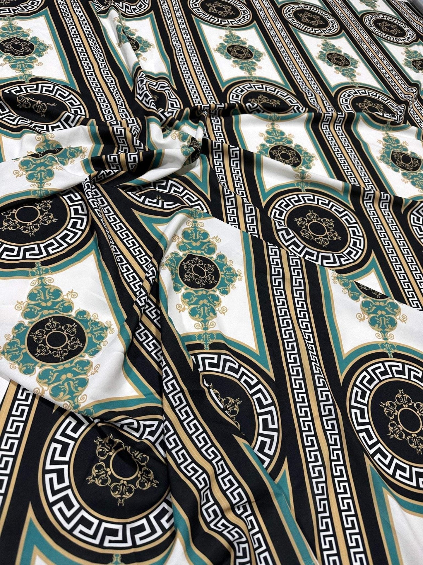 Greek Key Pattern Fabric – Fabric by Metre, Multiple Options for Sewing & Dressmaking