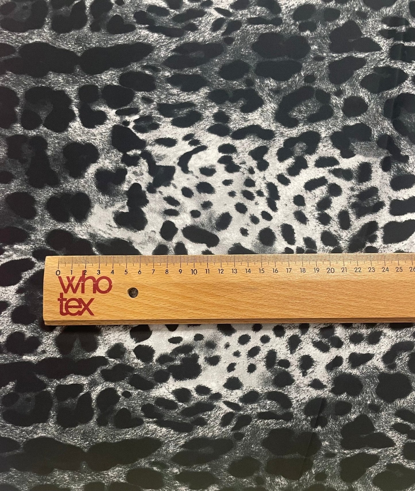 Black Leopard Fabric – Monochrome Animal Print by the Metre