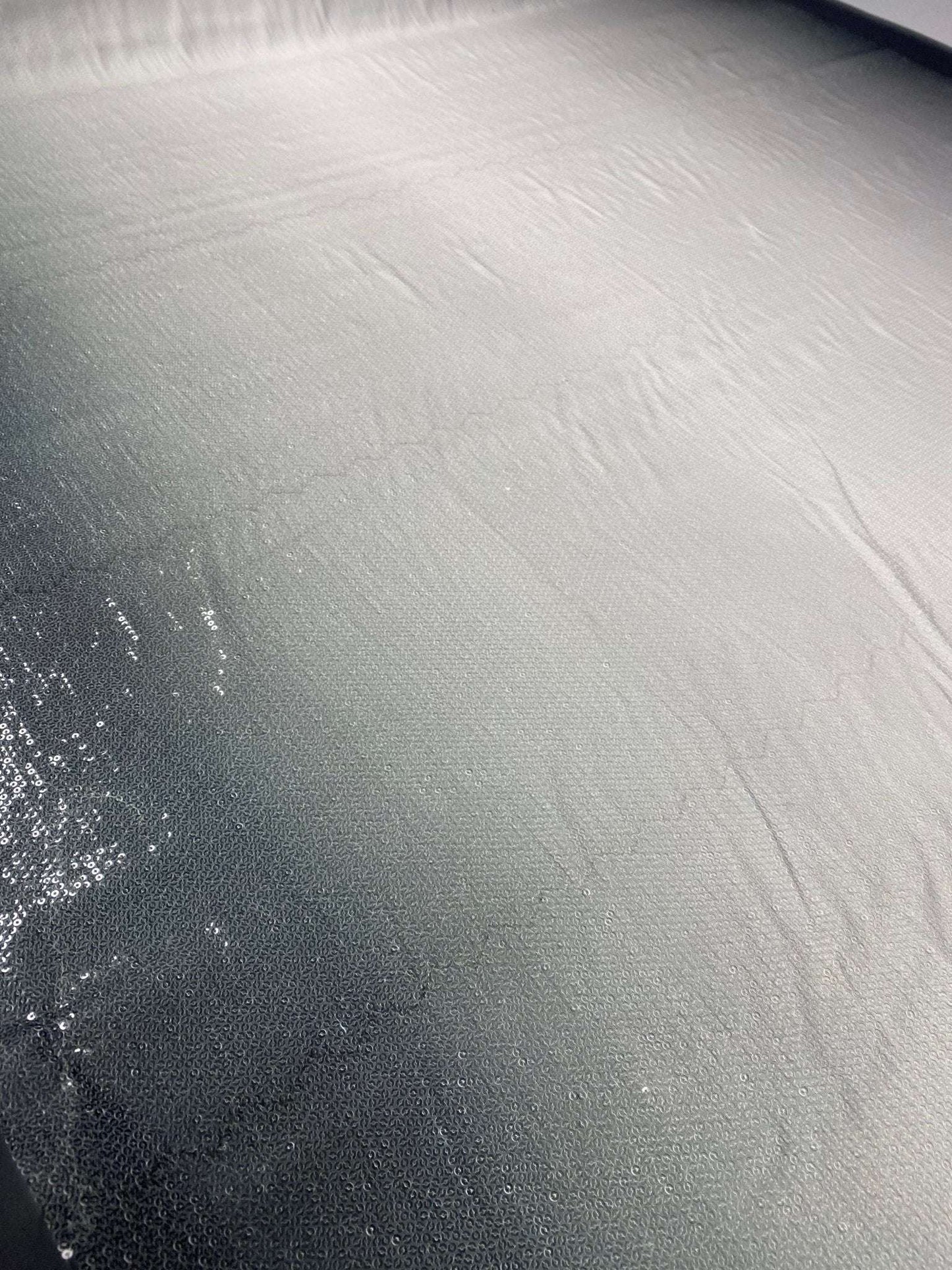 Black to White Ombre Sequin Fabric