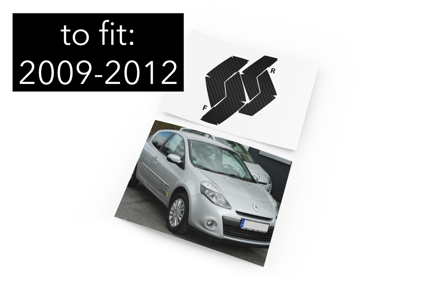 Car Emblem Vinyl Wrap Kit Front & Rear Badge Sticker Set