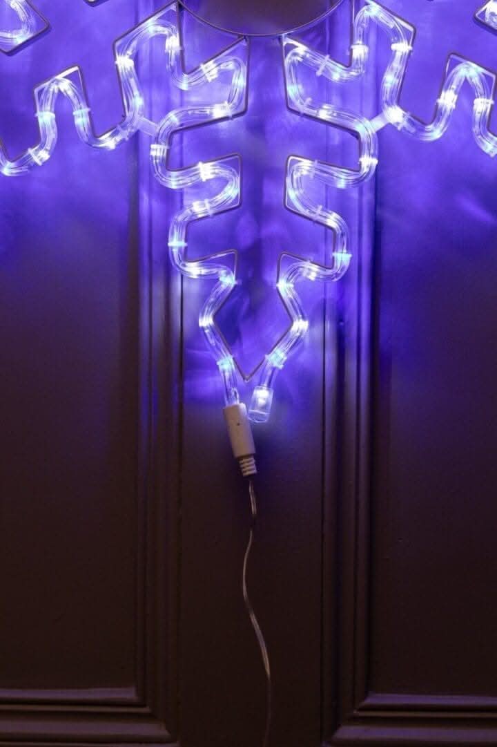 Blue LED Snowflake Rope Light