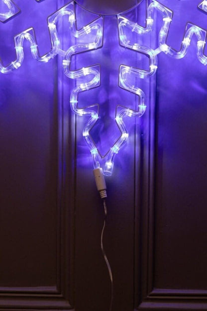 Blue LED Snowflake Rope Light