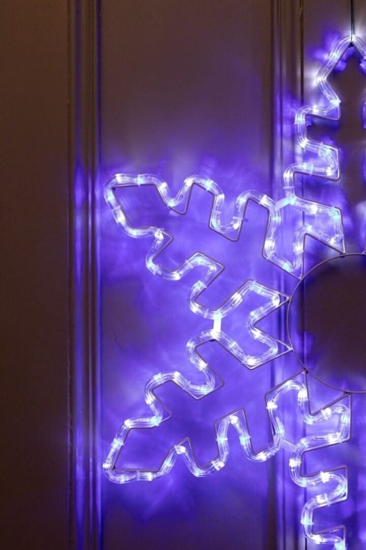 Blue LED Snowflake Rope Light