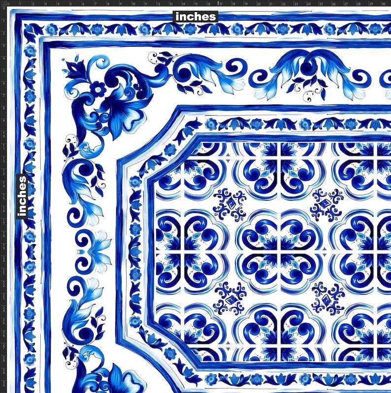 Blue Majolica Silky Crepe Fabric – Fabric by Metre, Options: Satin, Crepe, Spandex, Chiffon