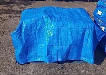 Blue Tarpaulin Waterproof Heavy Duty Garden Ground Sheet 1.8 x 2.7m