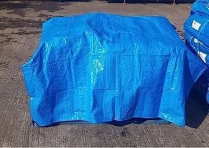 Blue Tarpaulin Waterproof Heavy Duty Garden Ground Sheet 1.8 x 2.7m