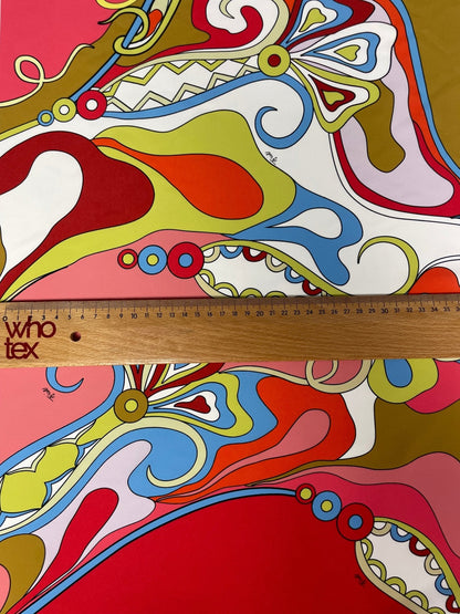 Colorful Abstract Swirl Pattern Fabric