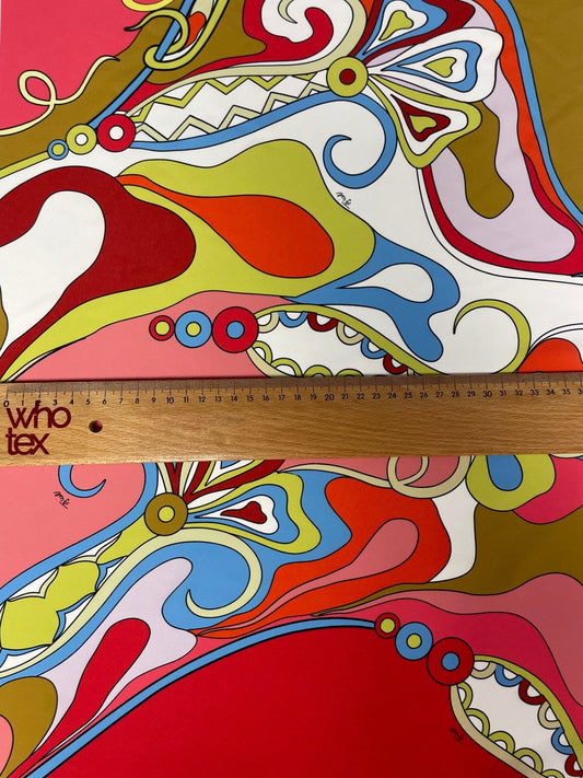 Colorful Abstract Swirl Pattern Fabric