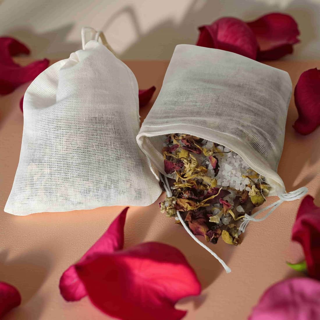 Botanical Bath Tea Bag with Rose & Lavender