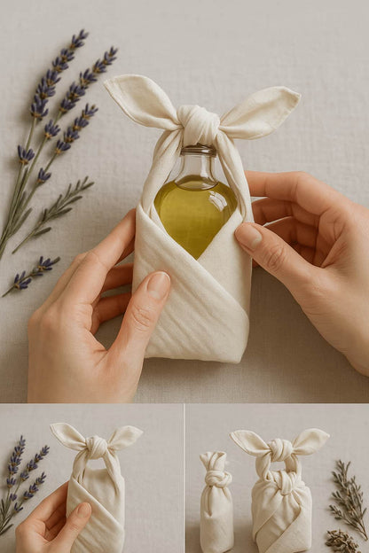 Reusable Gauze Furoshiki Gift Wrap – Hand-Dyed Fabric