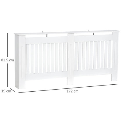 Medium-density fibreboard Radiator Cover 172L x 19W x 81H cm -White