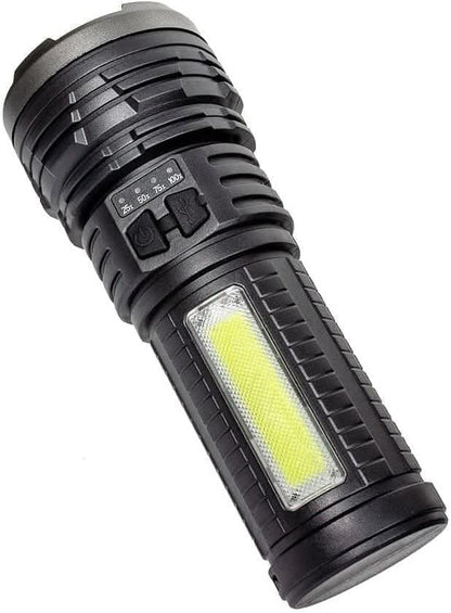 Bright ABS Rechargable Torch with USB Charging Port