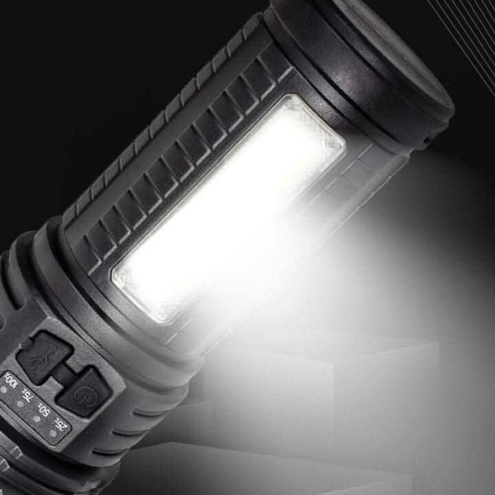 Bright ABS Rechargable Torch with USB Charging Port