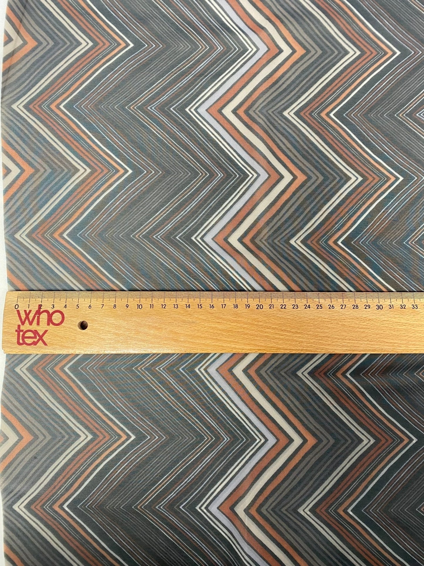 Brown and Beige Chevron Zigzag Pattern Fabric