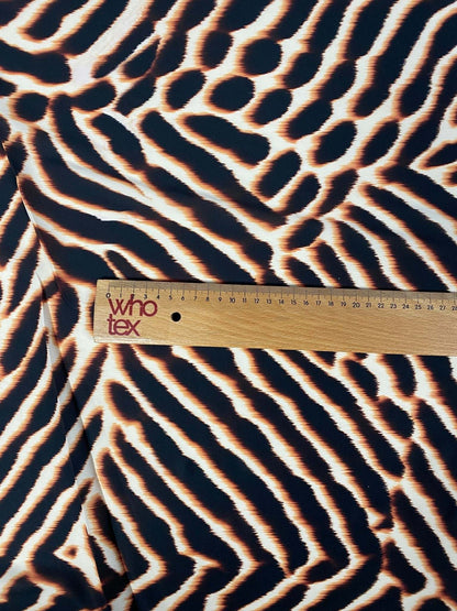 Brown and Black Animal Print Fabric – Custom Printed Fabric, Choose Material by Metre