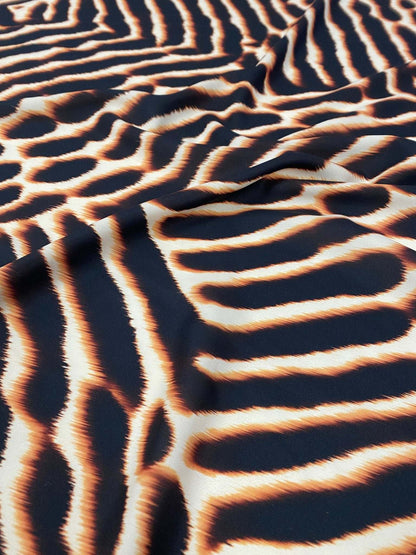 Brown and Black Animal Print Fabric – Custom Printed Fabric, Choose Material by Metre