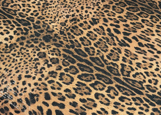 Brown Leopard Sequin Fabric by the Metre