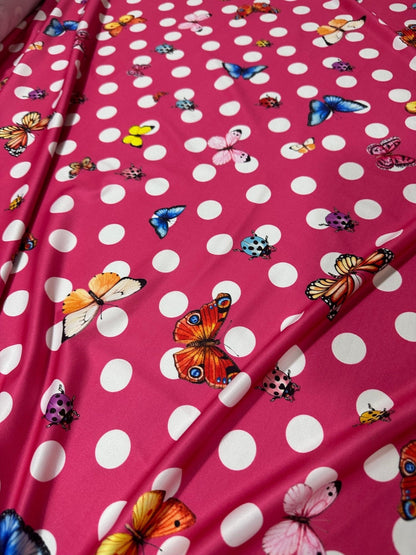 Butterfly Polka Dot Fabric