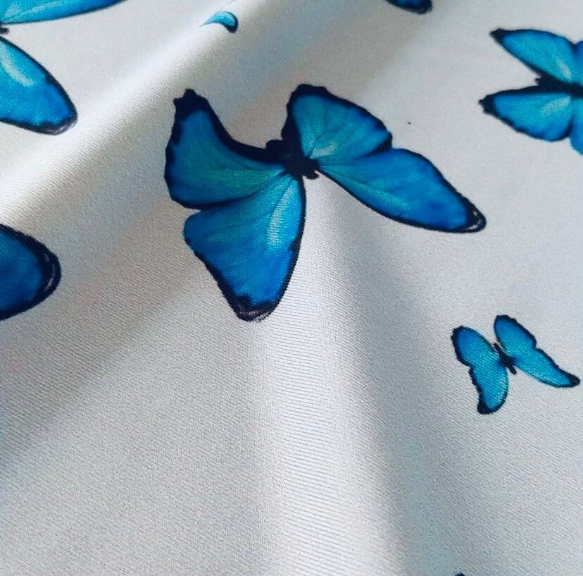 Baby Blue Butterfly Fabric