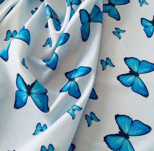 Baby Blue Butterfly Fabric