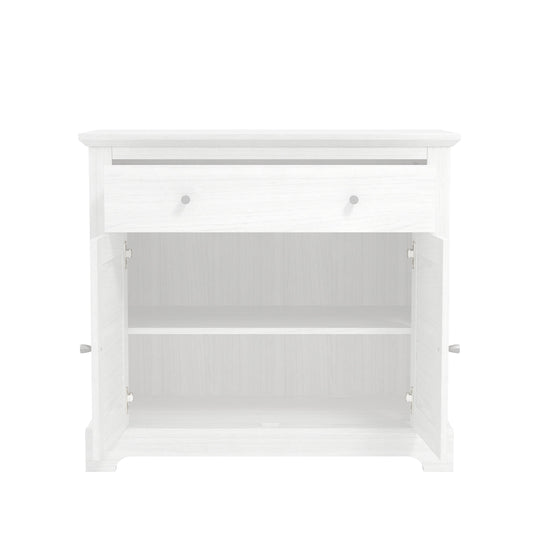 Salcombe Sideboard White 2 Doors 2 Shelves 1 Drawer