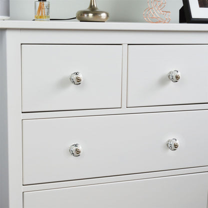 Round Geometric Ceramic Cabinet Knob