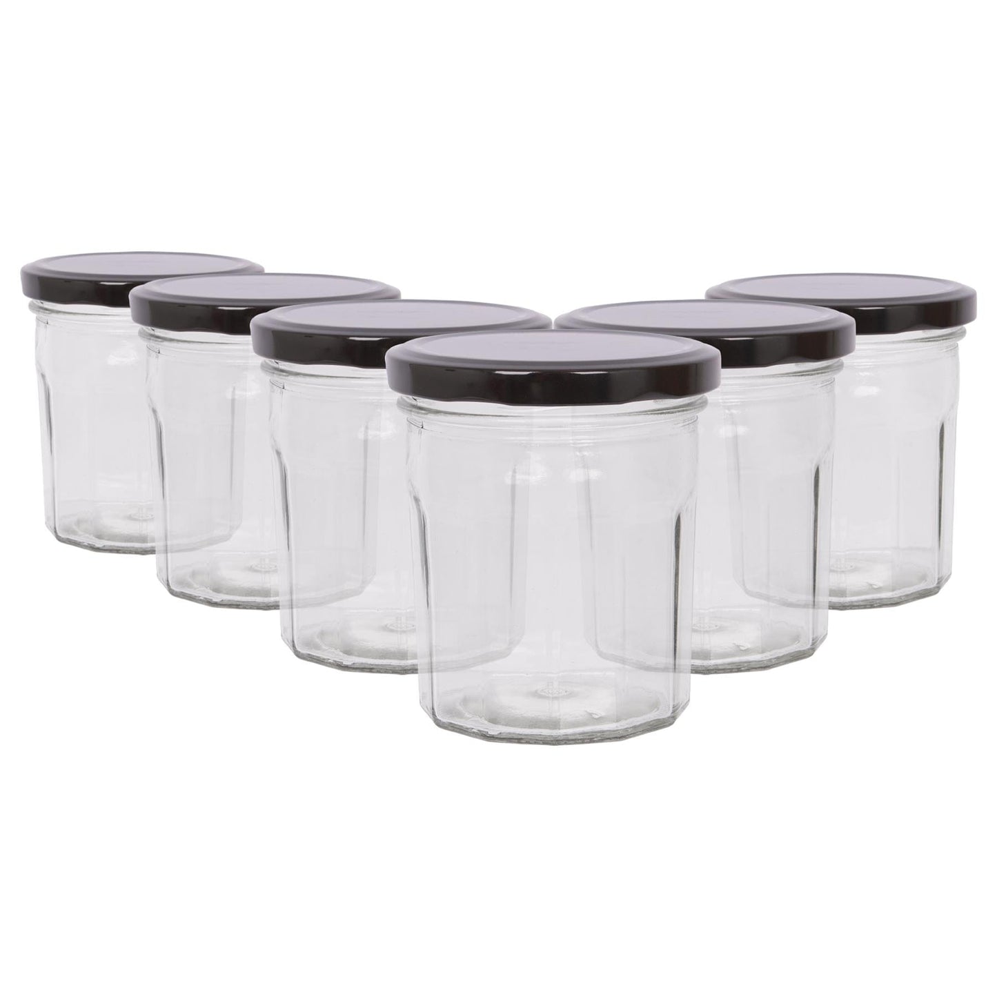 250ml Glass Jam Jars with Lids - Pack of 6