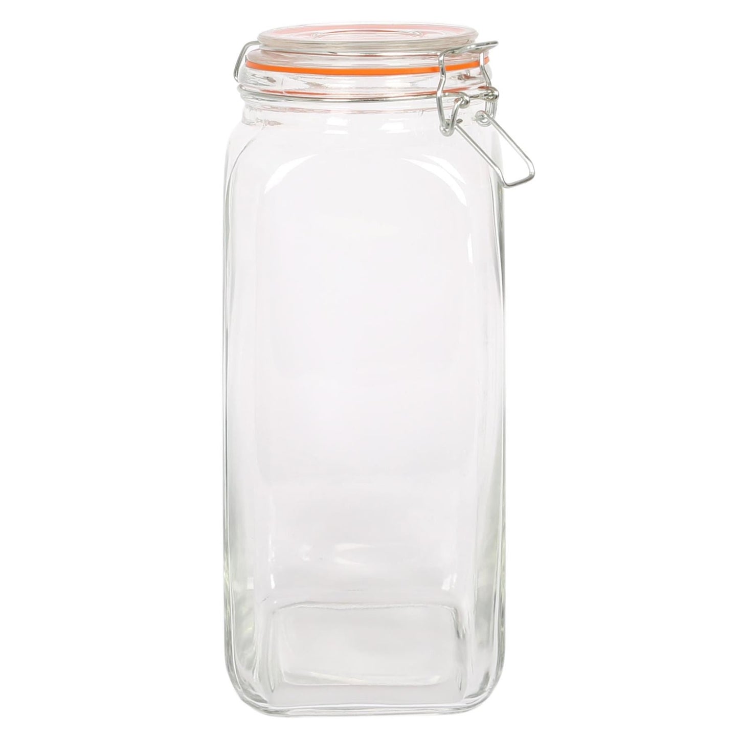 760ml Air tight Square Glass Jar with Clip-Top Lid
