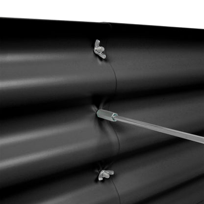 120cm x 60cm Rounded Galvanised Steel Raised Garden Bed