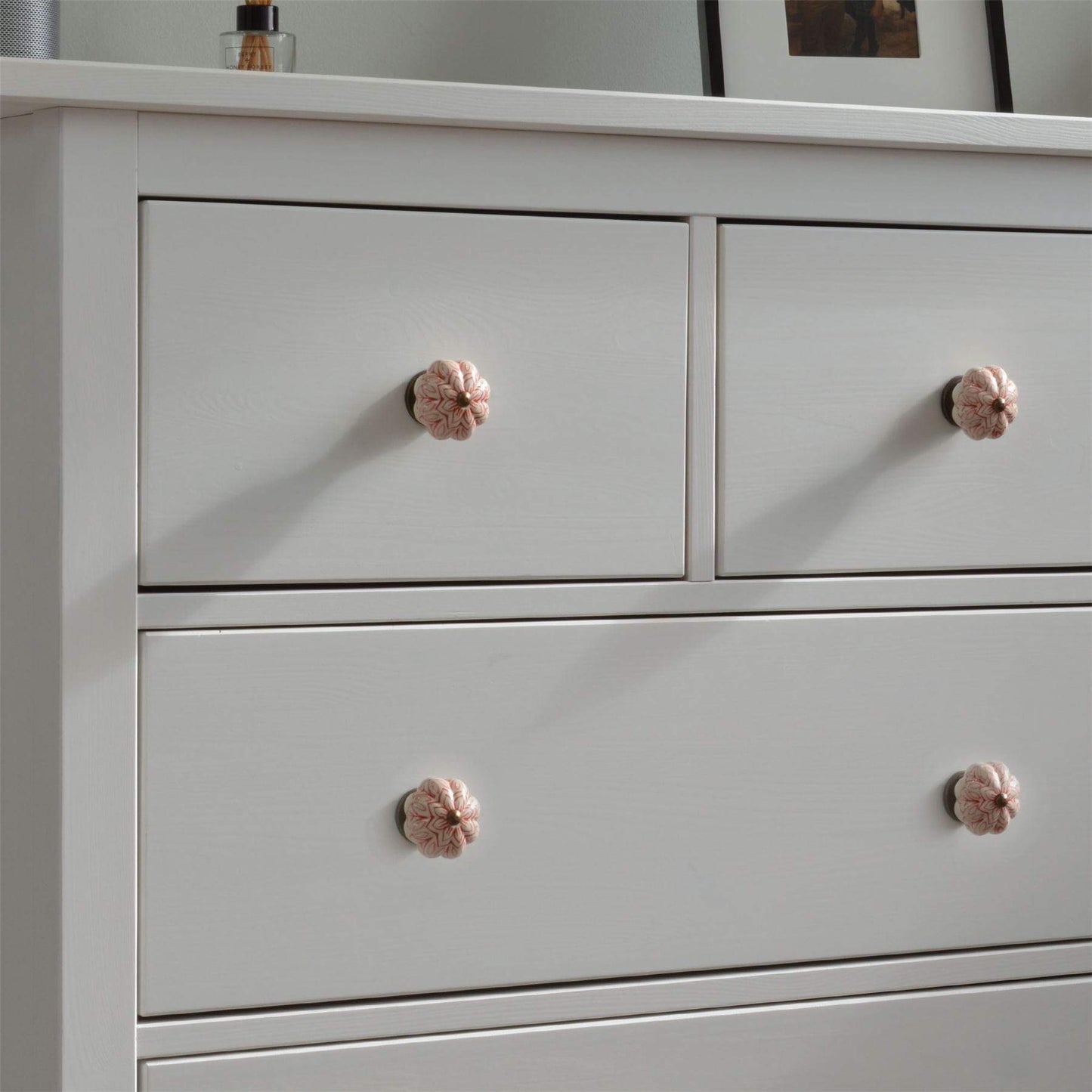 Vintage Floral Ceramic Cabinet Knob