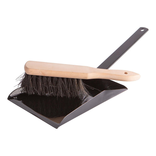 Black Fireplace Dustpan & Brush Set