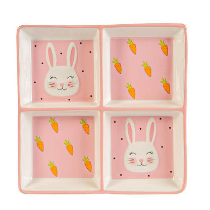 Bunny Snack Plate - Four Segments