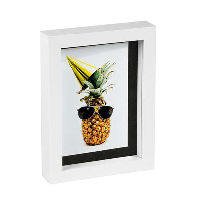 5" x 7" White 3D Box Photo Frame - with 4" x 6" Mount