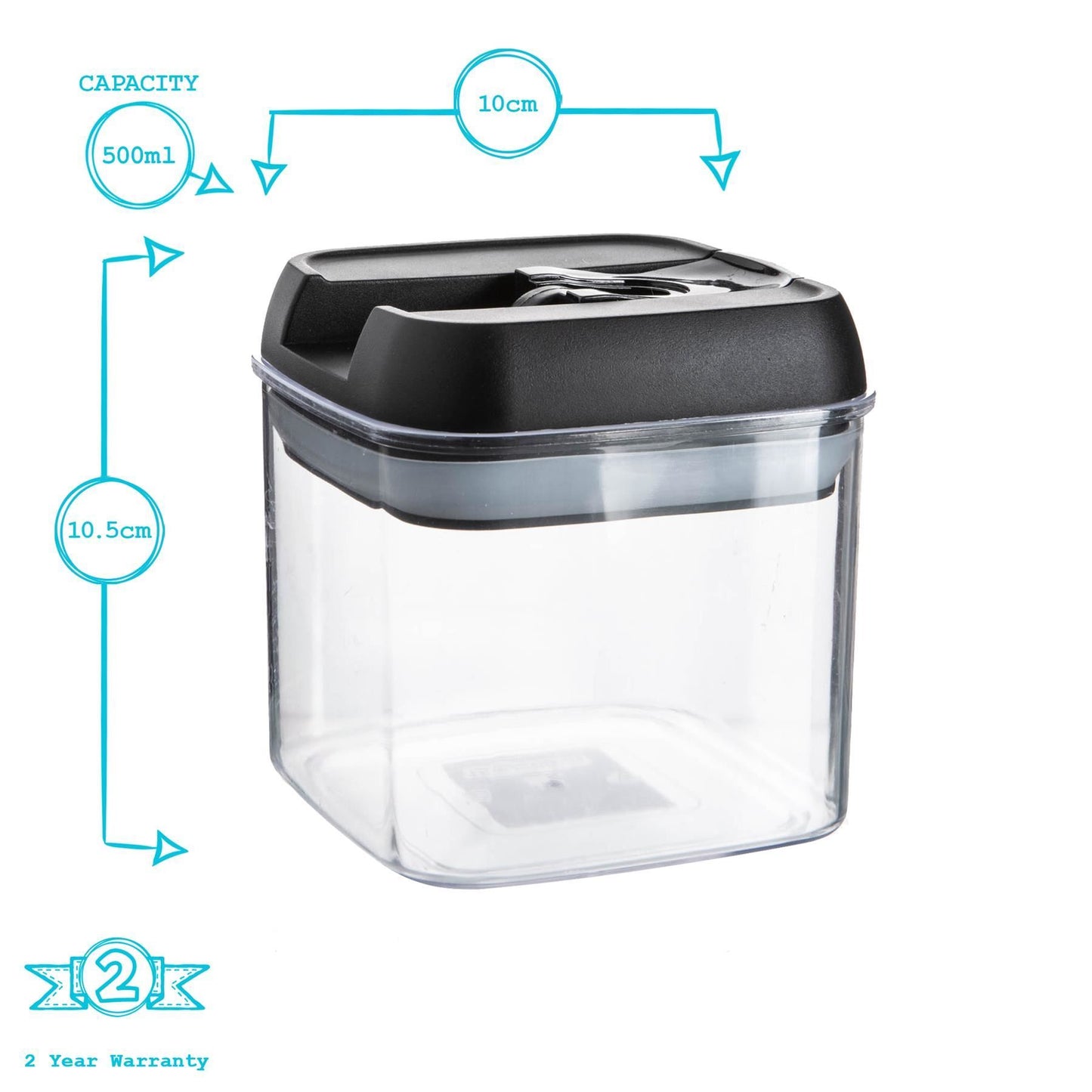 500ml Airtight Flip Lock Plastic Food Storage Container