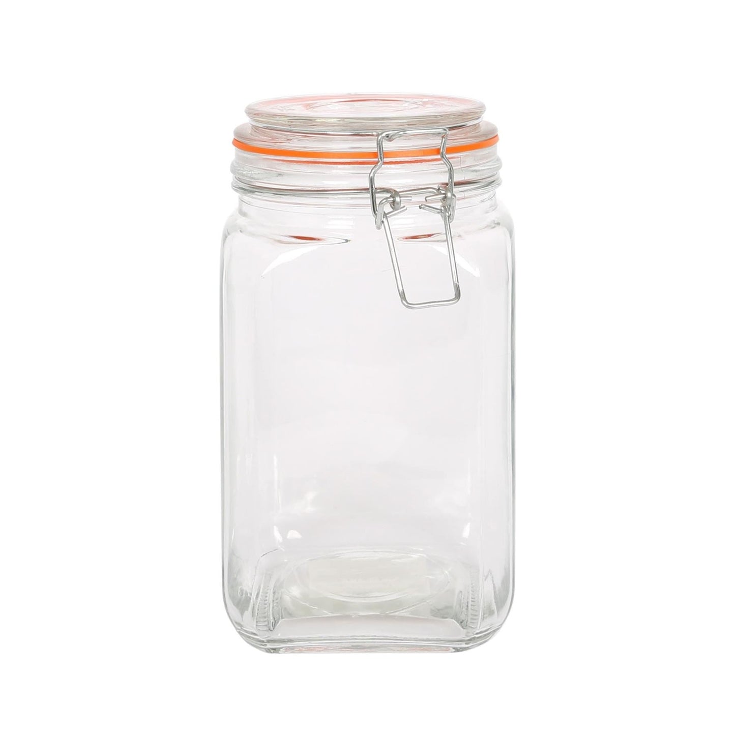760ml Air tight Square Glass Jar with Clip-Top Lid