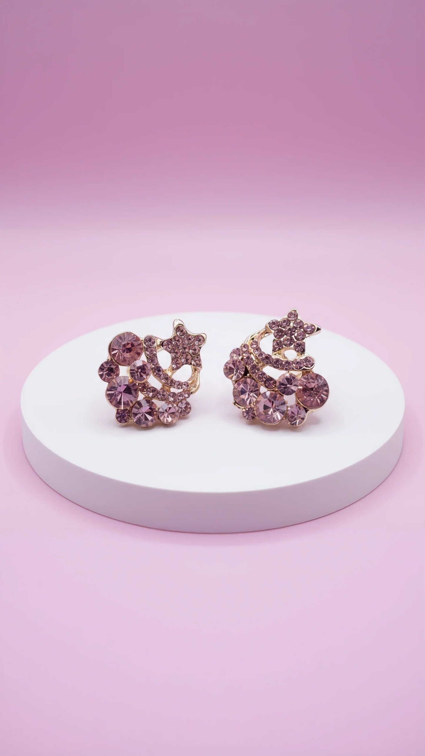 Star Cluster Crystal Stud Earrings