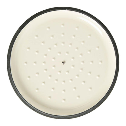 2.3L Matt Black Cast Iron Shallow Casserole Dish