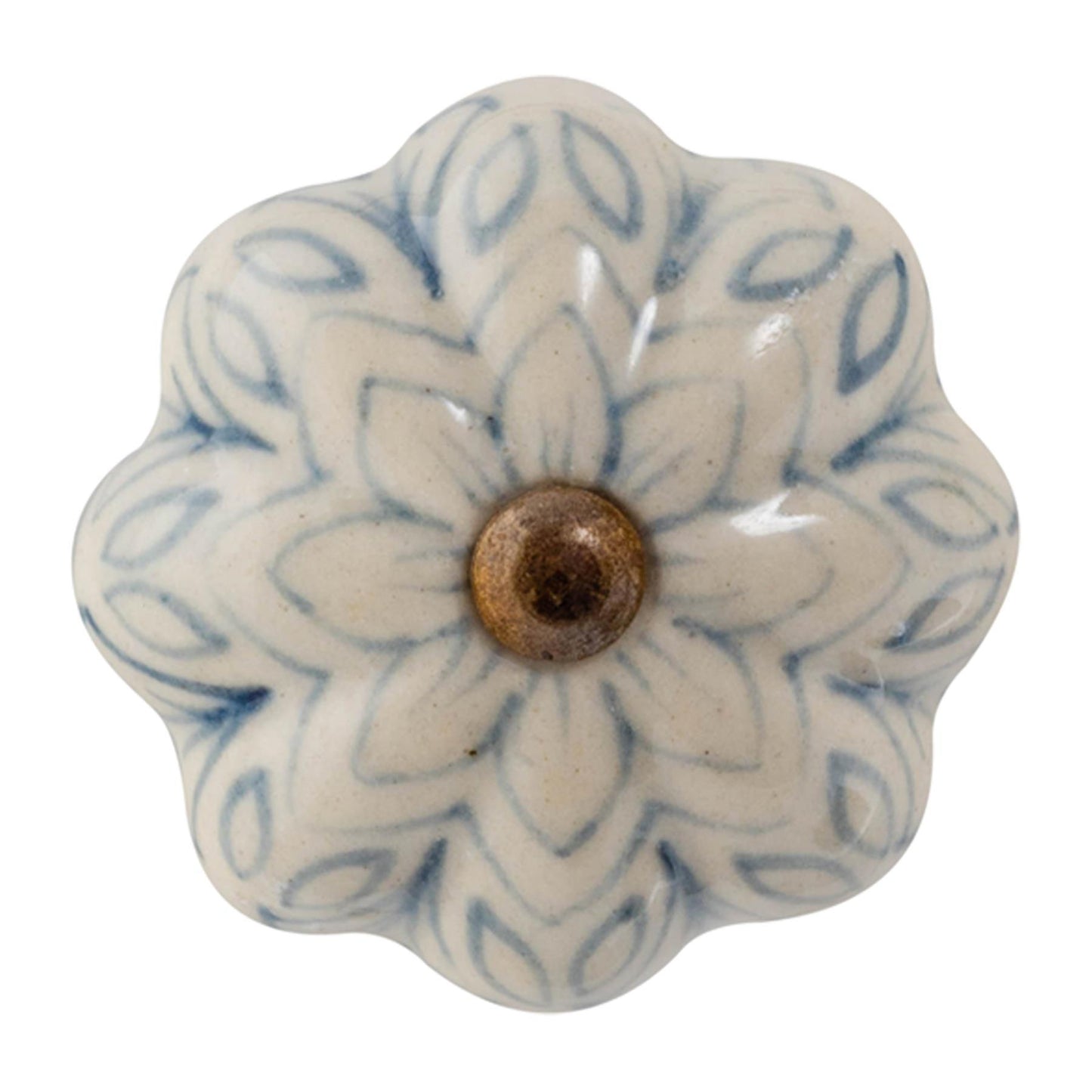 Vintage Floral Ceramic Cabinet Knob
