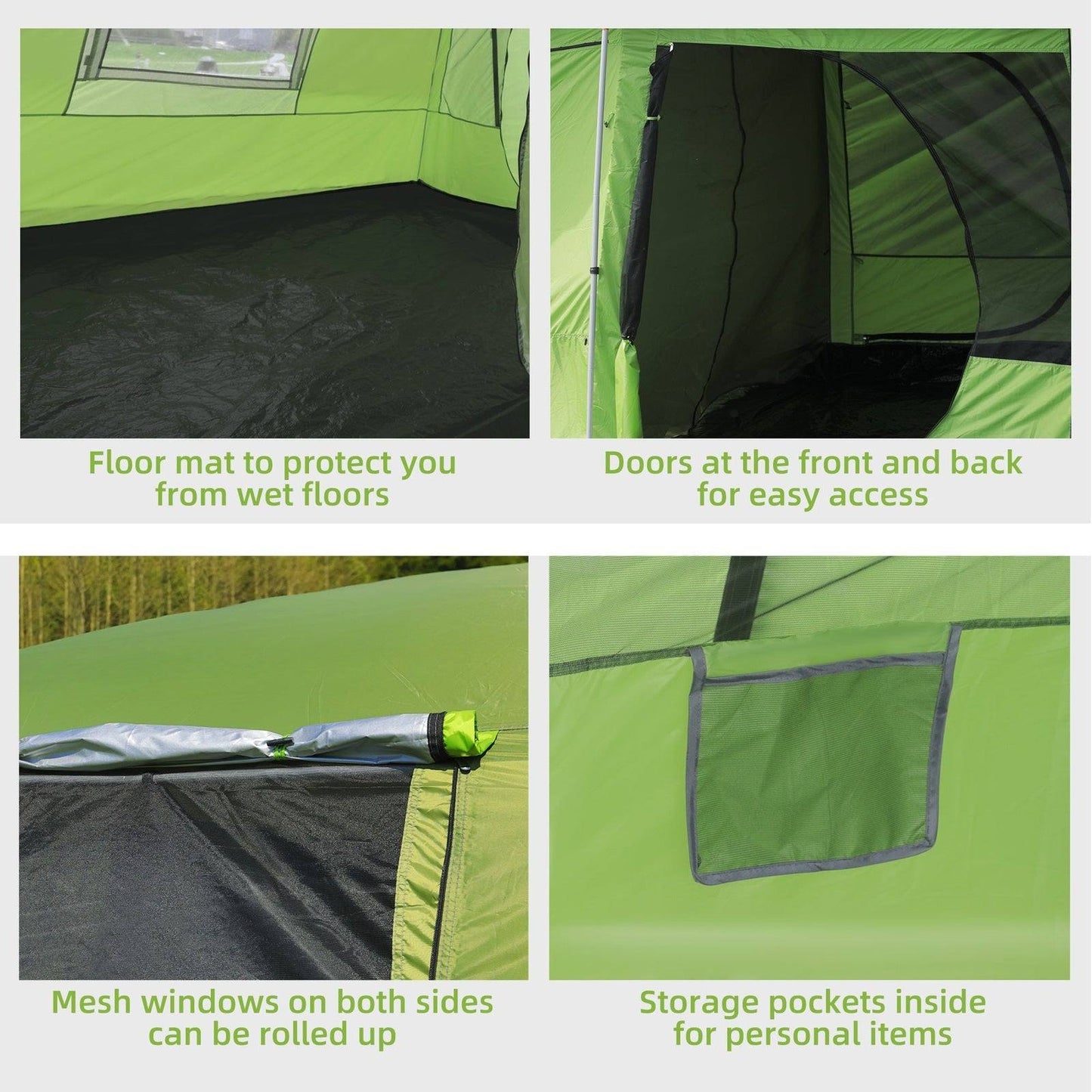 Tunnel Tent Camping Shelter w/ Porch