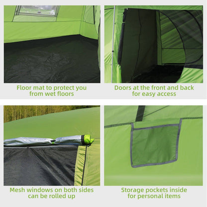Tunnel Tent Camping Shelter w/ Porch