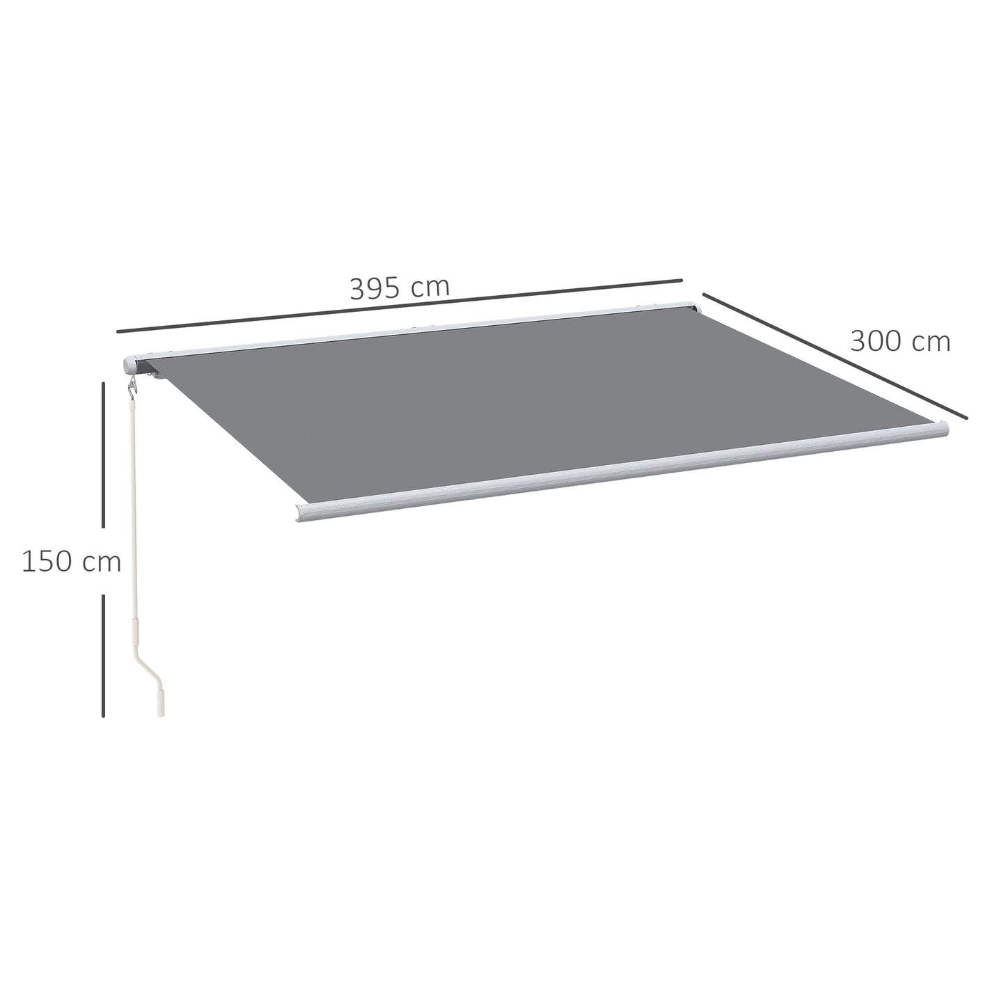 4 x 3 m Full Cassette Electric/Manual Retractable Awning