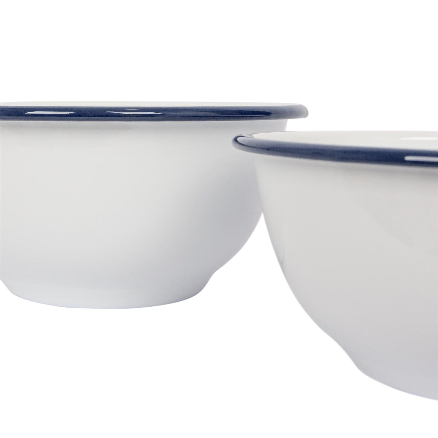 White Enamel Mixing Bowl Set