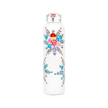 875ml Cotton Pansy Hand-Painted Picnic Water Bottle