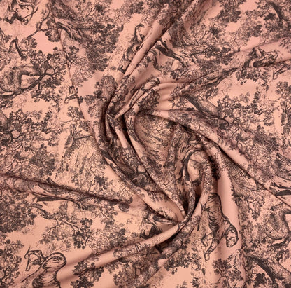 Camel Wild Forest Pattern Fabric – Multiple Fabric Options, Sold by Metre