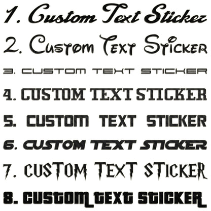 Famous Fonts Custom Text Sticker