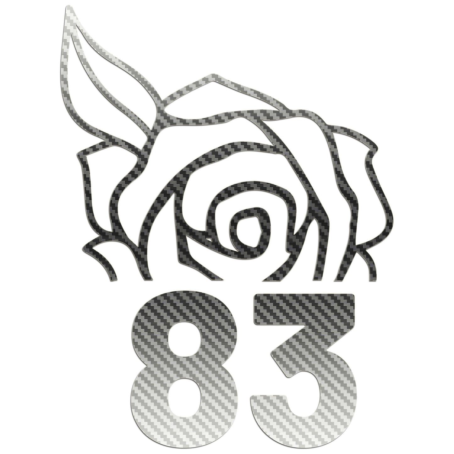 Wheelie Bin Rose Sticker