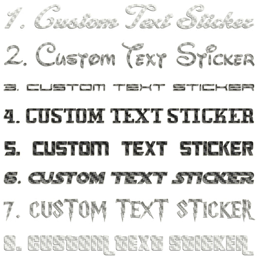 Famous Fonts Custom Text Sticker