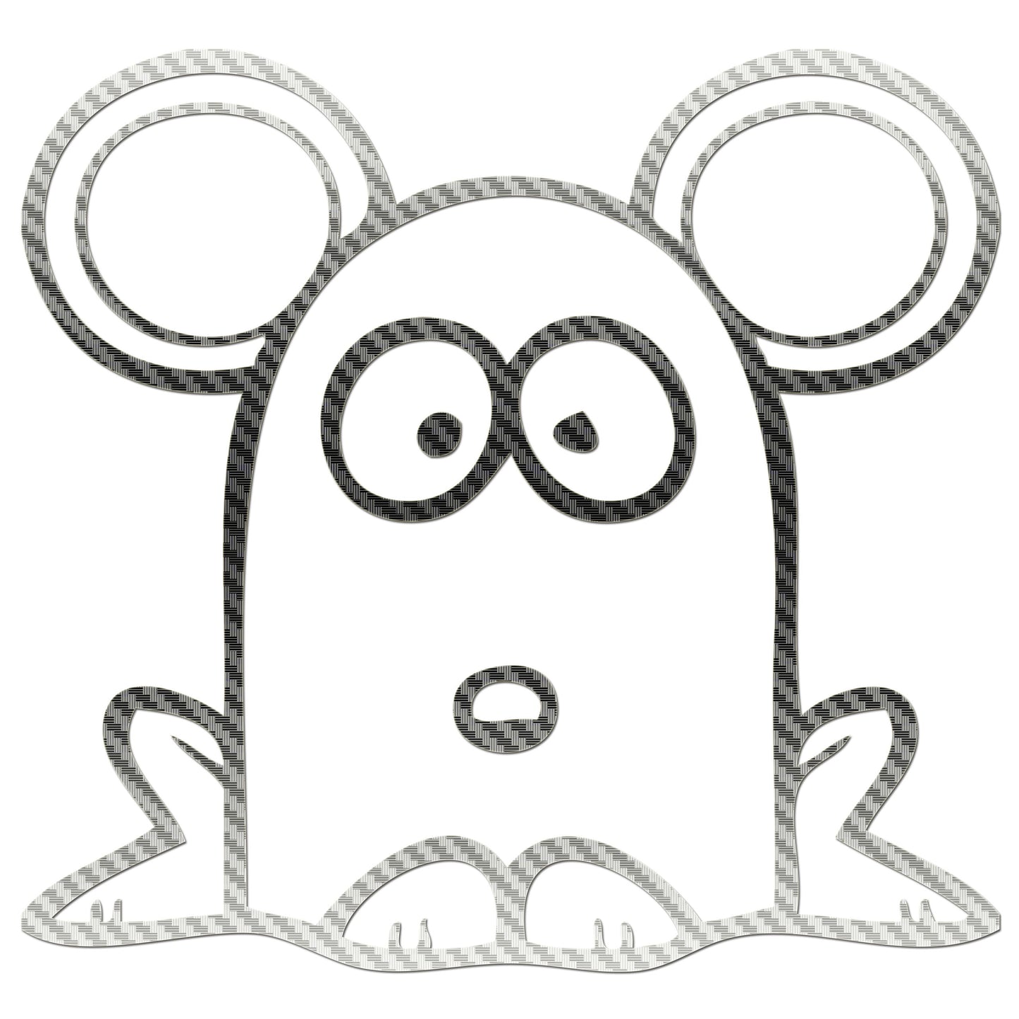 Funny Cartoon Mouse Sticker